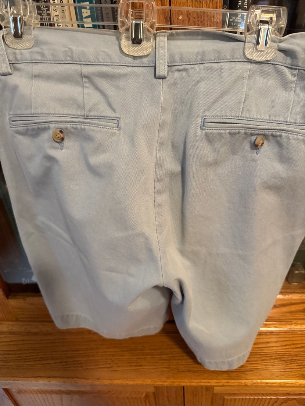 Polo by Ralph Lauren Light Blue Flat-Front Cotton Shorts - Picture 2 of 3